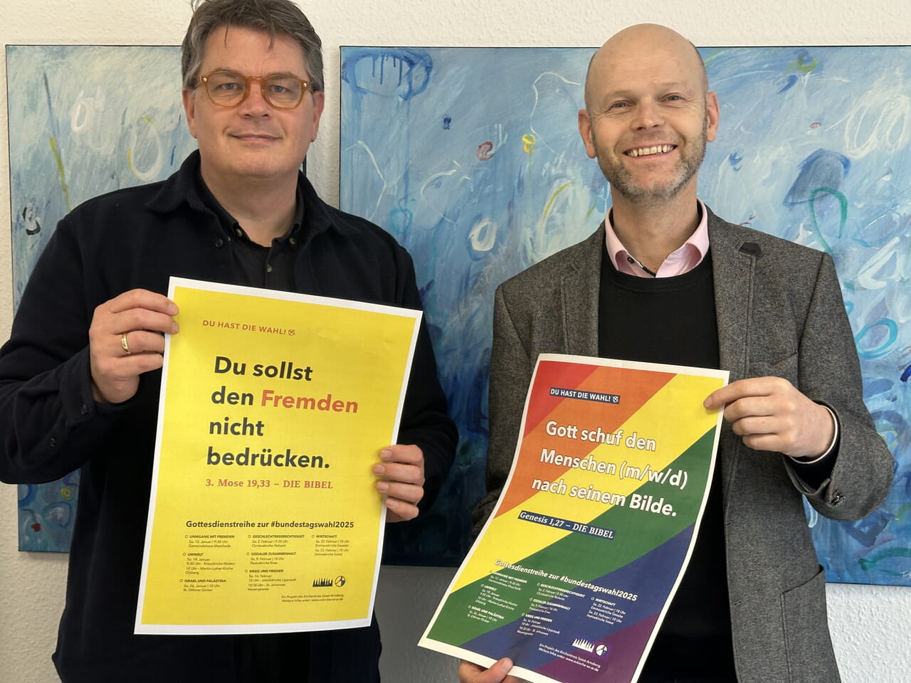 Haben die Predigtreihe „Du hast die Wahl“ gemeinsam konzipiert: Pfarrer Ralph Frieling und Superintendent Dr. Manuel Schilling. Foto: Hans-Albert Limbrock